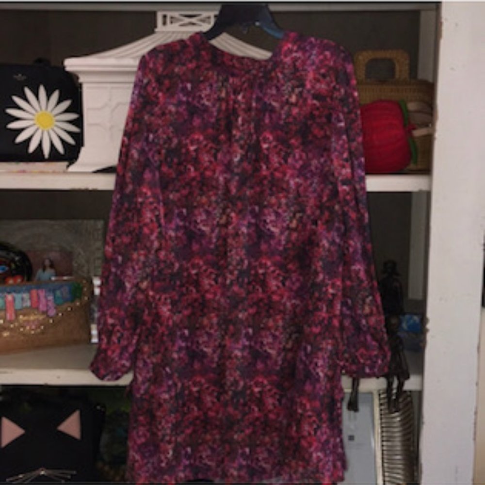 Badgley Mischka 16 high neck floral dress